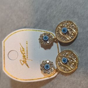 Evil eye earrings